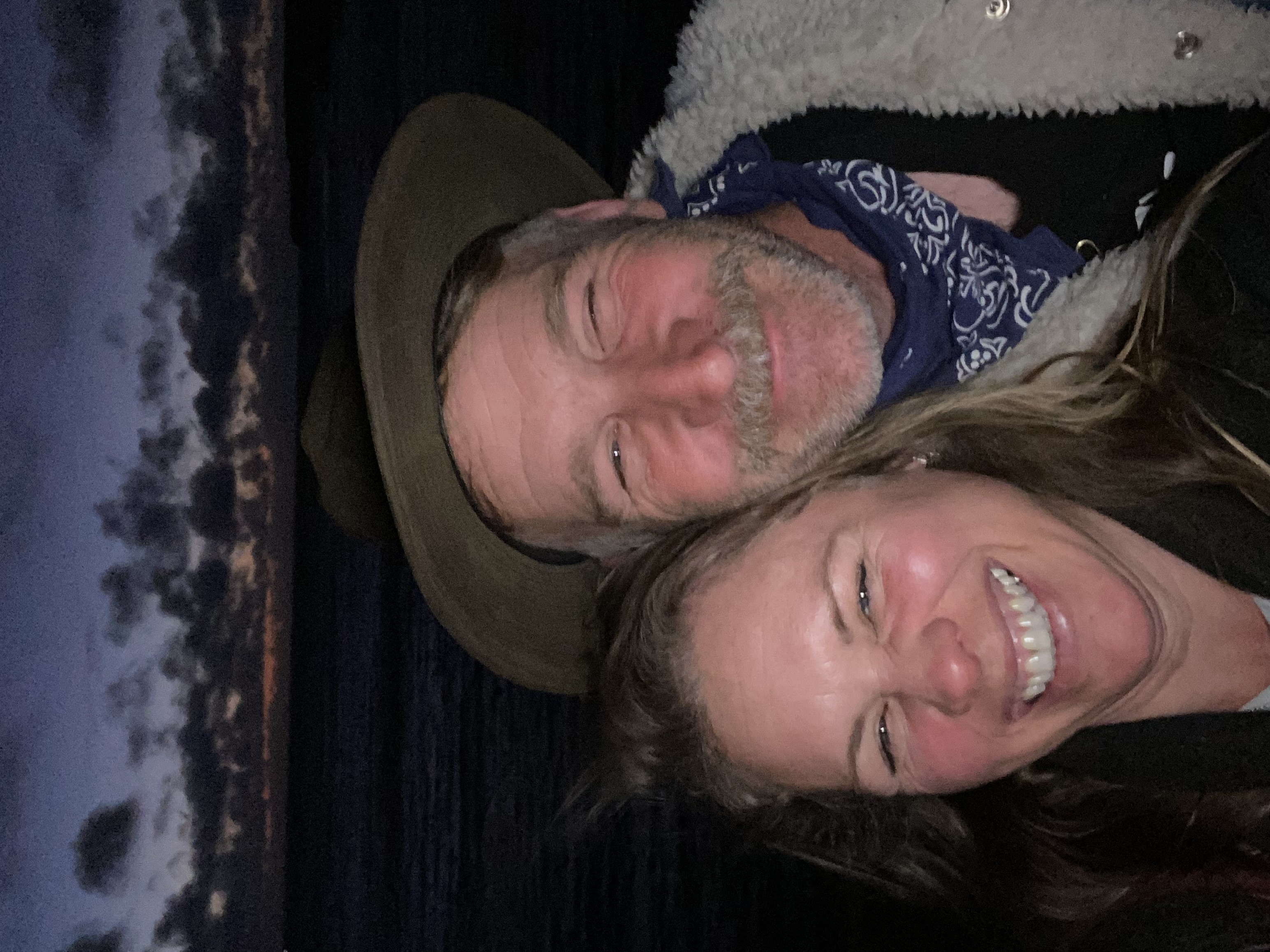 Carrie and Paul Shandel at the Albion Lumber yard, Mendocino Coast